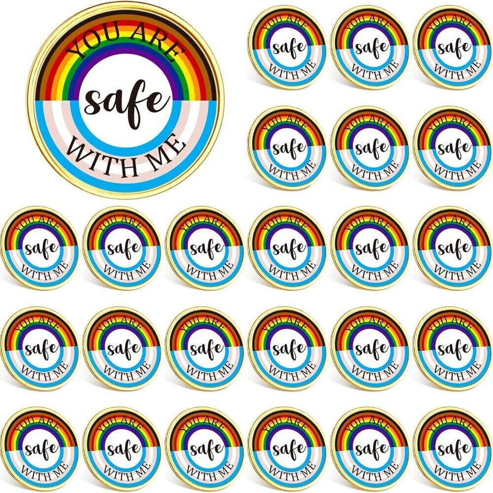 Rainbow Pride Enamel Pins 24 Pack Lgbtq Support Badge Accessories